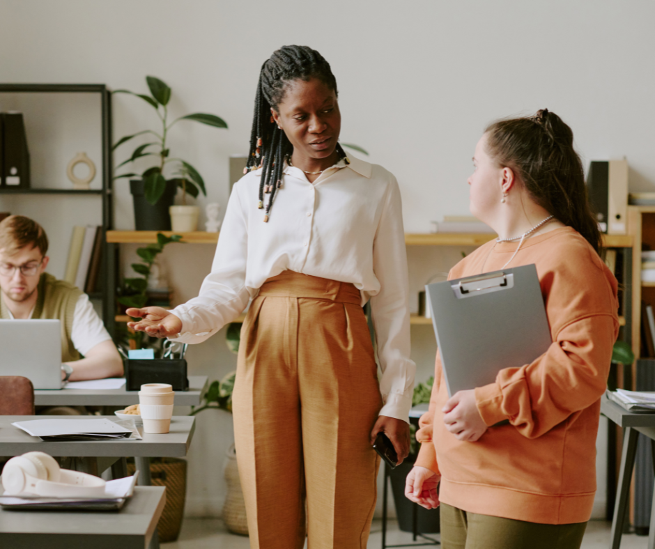 Workplace meeting about new policies, preparing for employment law changes and improving employee communication